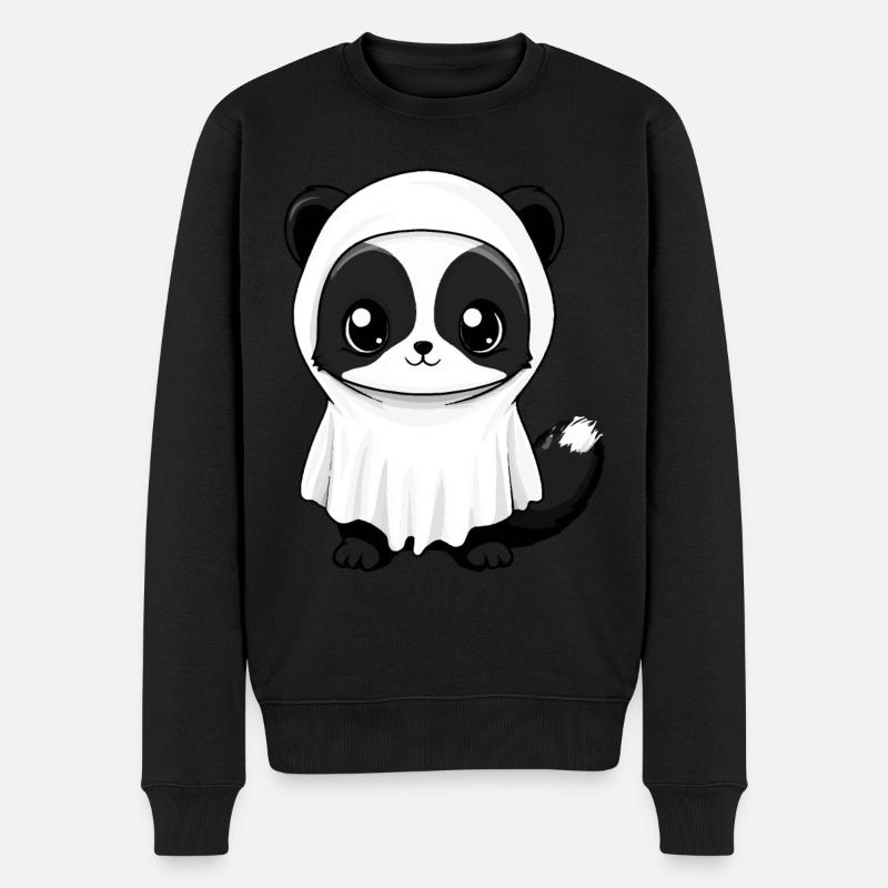 Skunk Halloween Comic Ghost - Men's Premium Organic Jumper - black