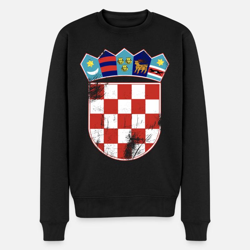 Croatie serbe - Pull Premium bio Homme - noir
