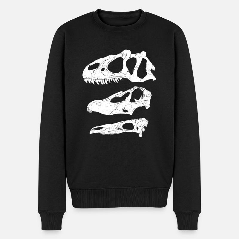 Allosaurus Diplodocus Stegosaurus - Männer Premium Bio Pullover - Schwarz