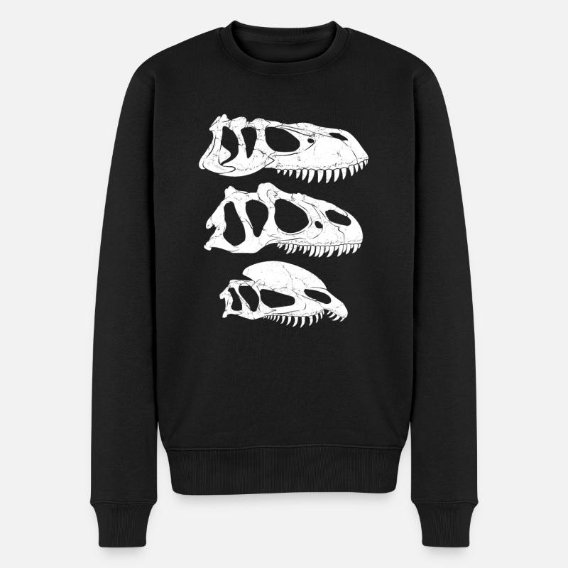 Torvosaurus Allosaurus Dilophosaurus - Männer Premium Bio Pullover - Schwarz
