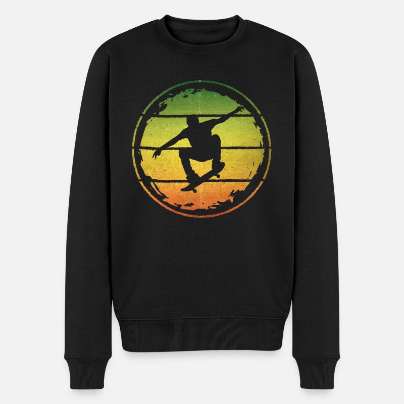 Skater Tricks Skateboard Skateboarding - Pull Premium bio Homme - noir