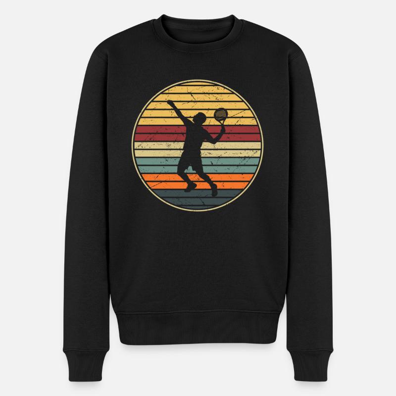 Padel Spieler Padelspieler Padel-Tennis Paddle - Männer Premium Bio Pullover - Schwarz