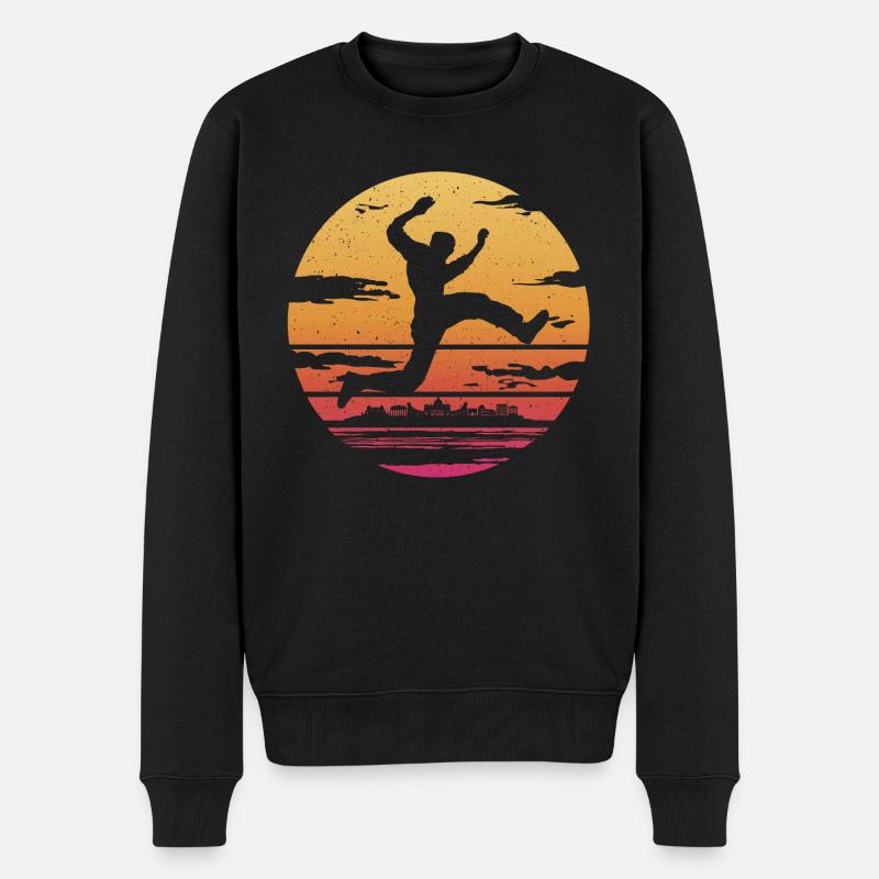 Freerunning Freerunner Jumping Parkour - Pull Premium bio Homme - noir
