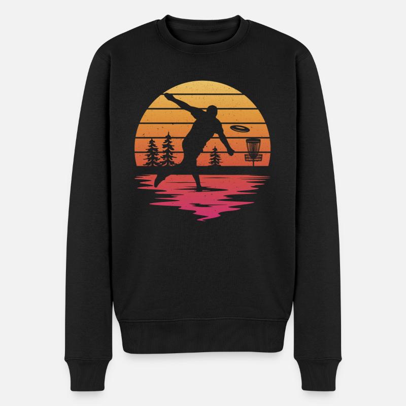 Disc Golf Discgolfer Design Discgolf - Männer Premium Bio Pullover - Schwarz