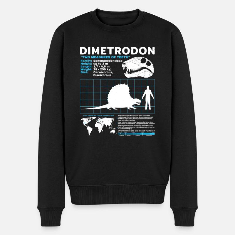 Dimetrodon Data Sheet - Men's Premium Organic Jumper - black