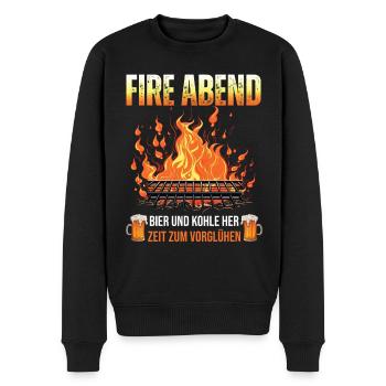 Grillmeister BBQ Feierabend Grill Chef Holzkohle - Männer Premium Bio Pullover - Schwarz - Vorne - Nico (187cm)