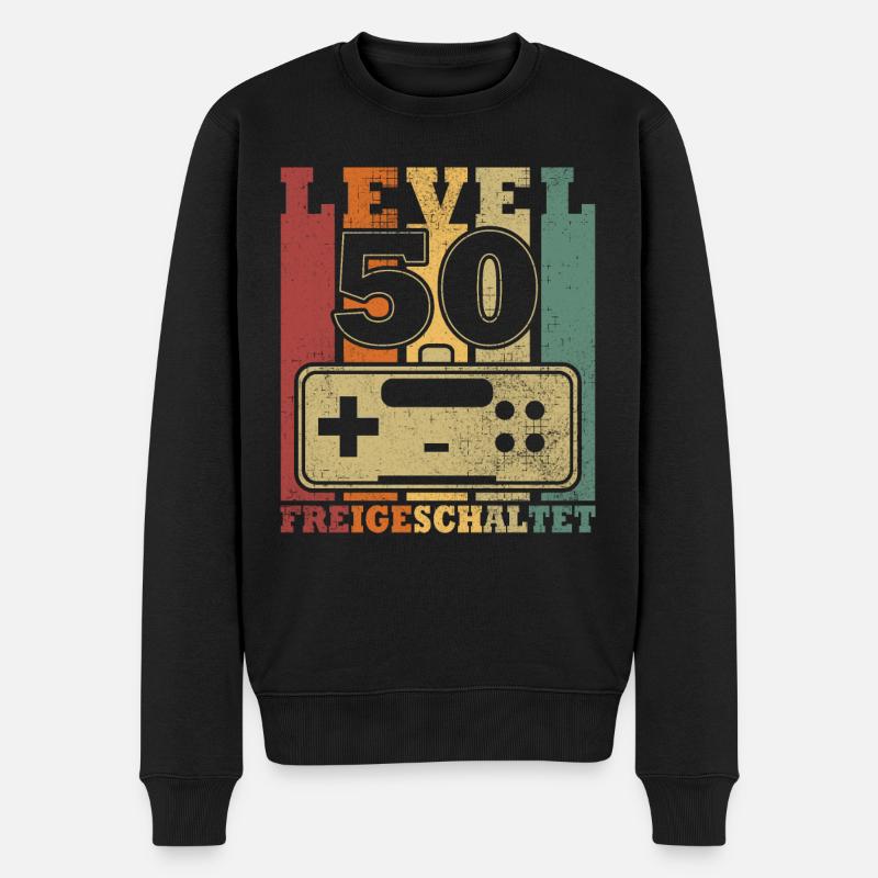 Level 50 Freigeschaltet - Pull Premium bio Homme - noir