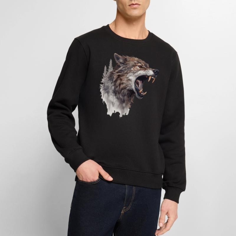 Wolf Wolf Head Scratch Marks Claws Wild Forest Hunter Pull Premium bio Homme