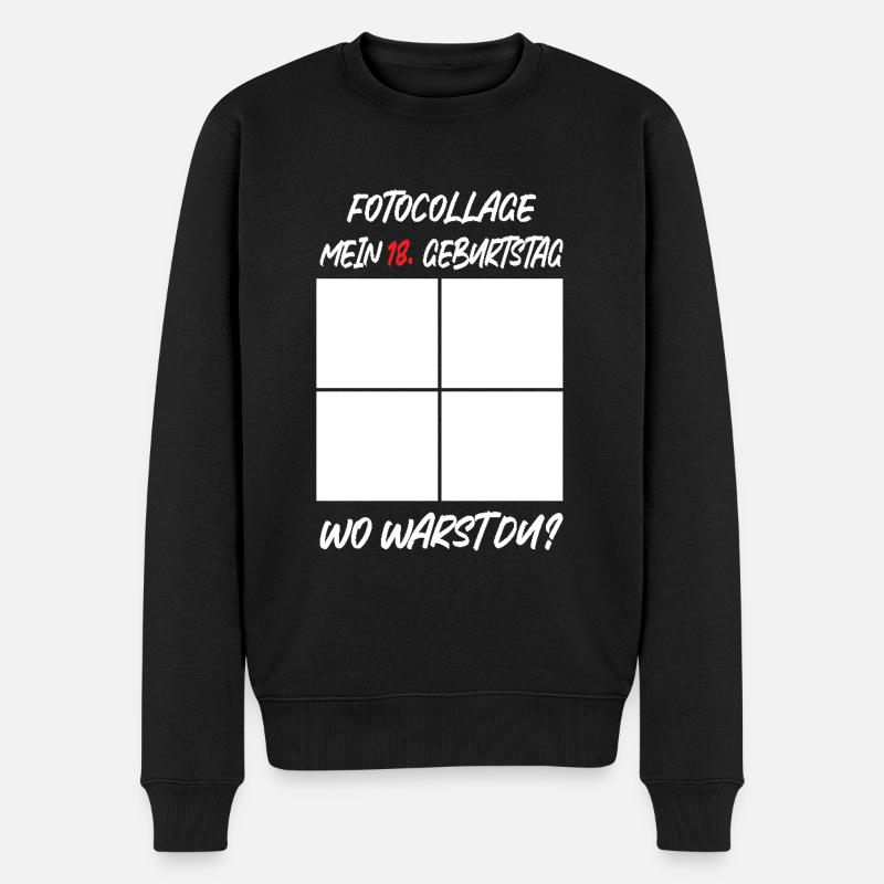 MEiN 18 Geburtstag Wo warst du? - Männer Premium Bio Pullover - Schwarz