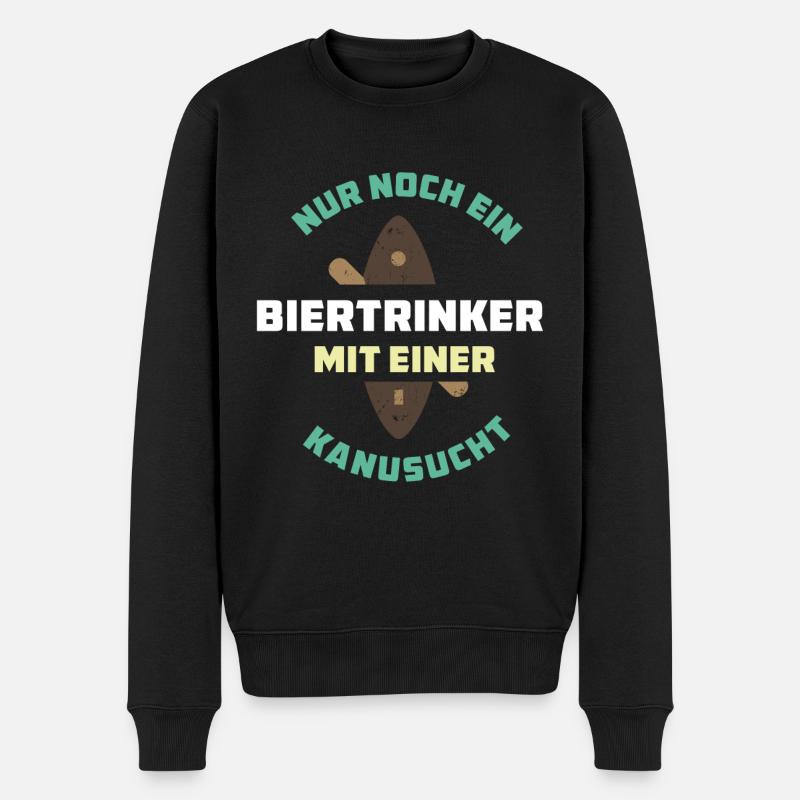 Kanusucht - Kanu - Männer Premium Bio Pullover - Schwarz