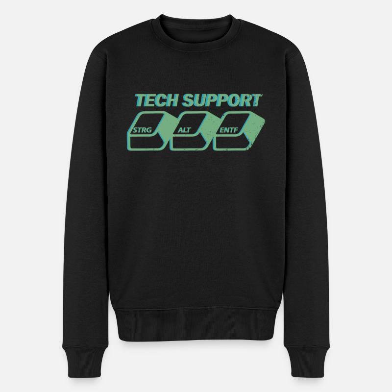Strg Alt Entf - It-Support - Männer Premium Bio Pullover - Schwarz