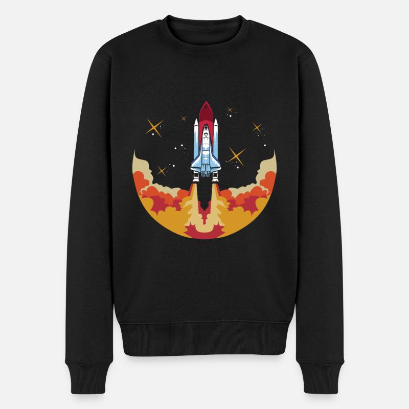 Space shuttle launch Astronaut - Männer Premium Bio Pullover - Schwarz