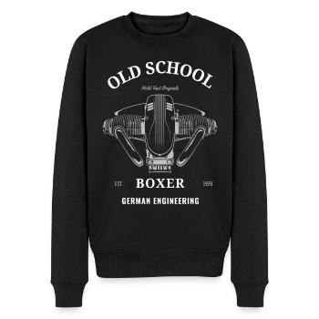 Boxer Motor - Männer Premium Bio Pullover - Schwarz - Vorne - Nico (187cm)