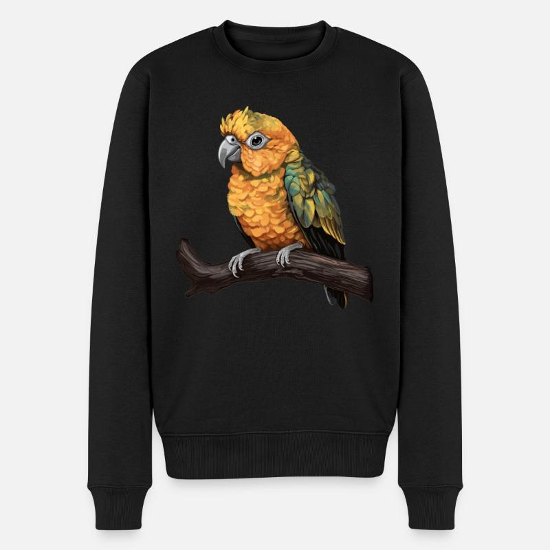 Bébé perroquet Oiseau Ara Wilderness - Pull Premium bio Homme - noir