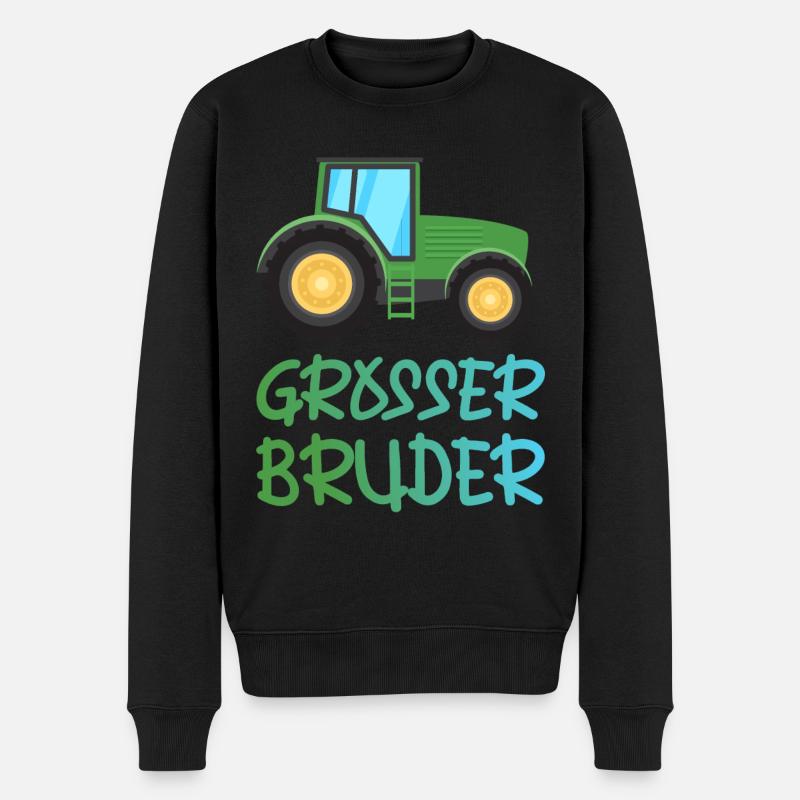Großer Bruder - Männer Premium Bio Pullover - Schwarz