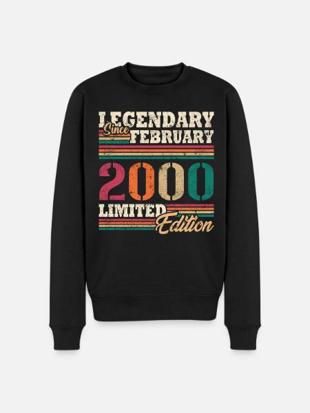 Legendary February 2000 limited edition - Men's Premium Organic Jumper - black