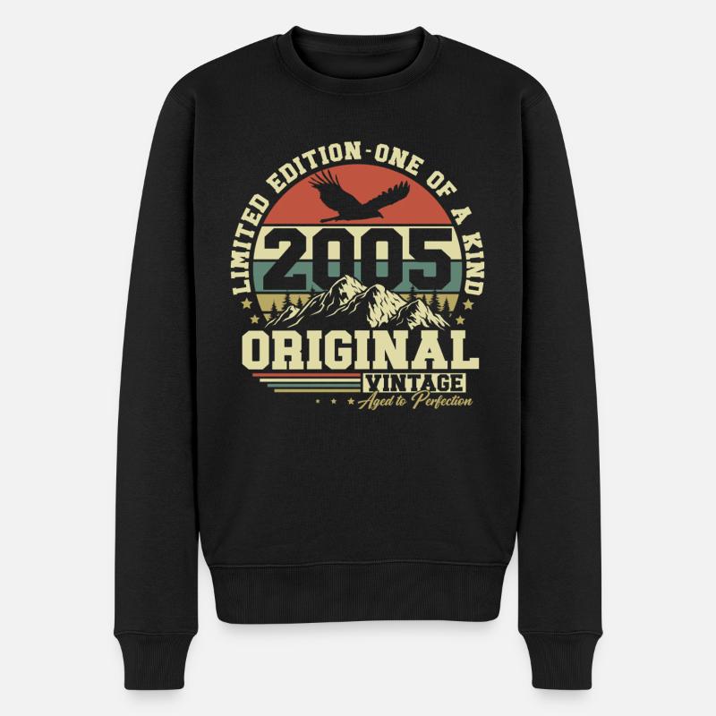 Original 2005 Jahrgang Vintage Retro Geburtstag - Männer Premium Bio Pullover - Schwarz