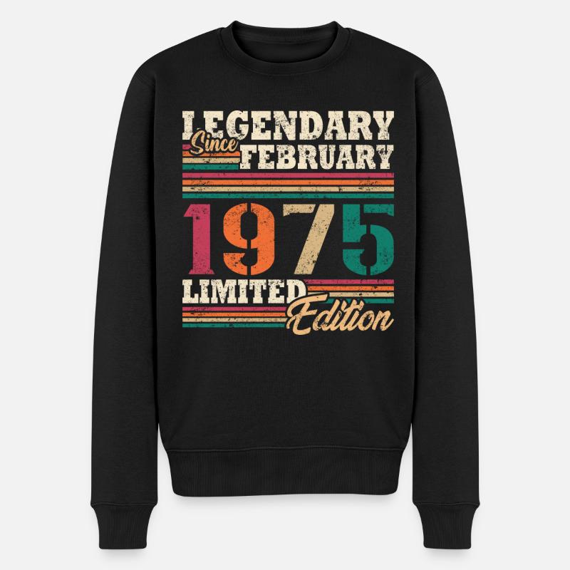 Légendaire Février 1975 édition limitée - Pull Premium bio Homme - noir