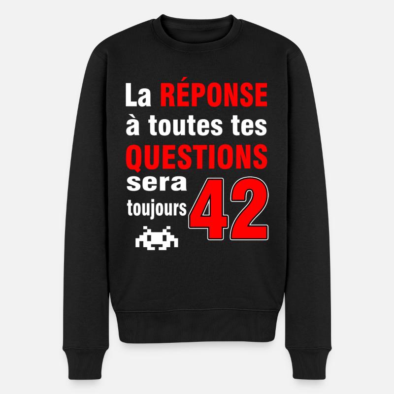 GEEK GEEK GEEK 42 - Pull Premium bio Homme - noir