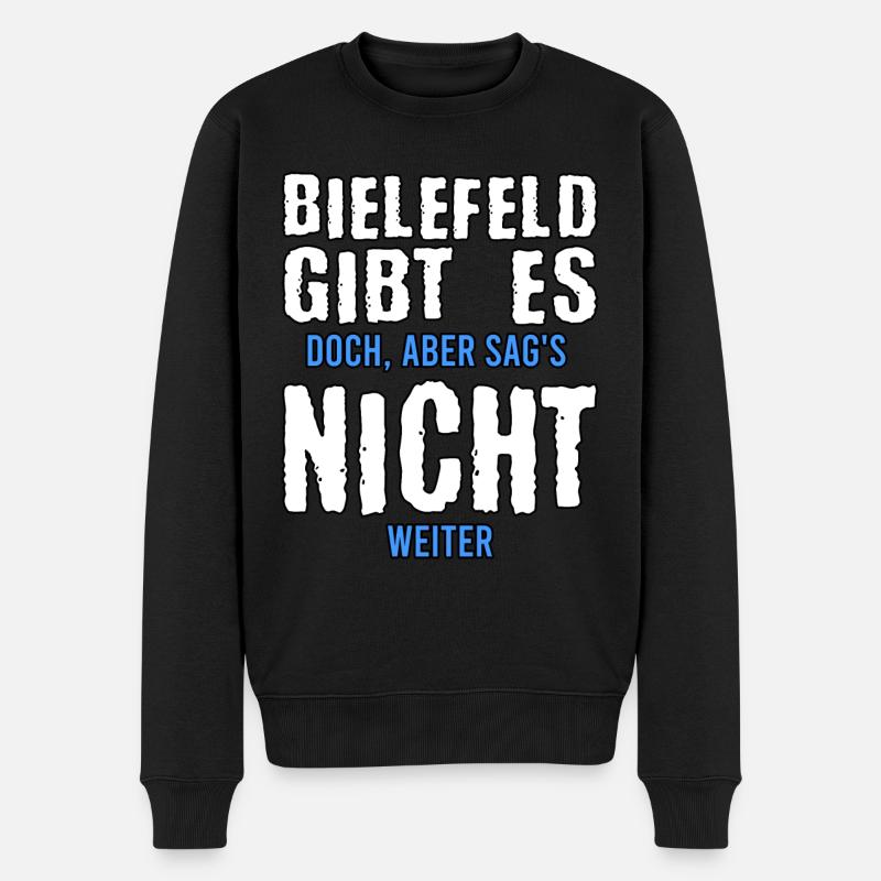 Bielefeld Fan Bielefelder Stadt Geschenk - Männer Premium Bio Pullover - Schwarz