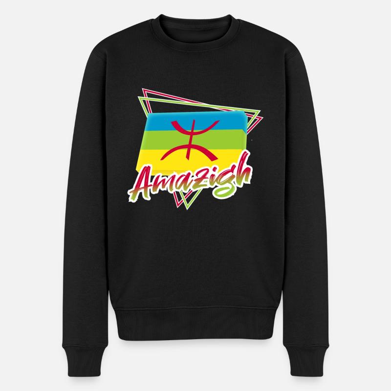 Amazigh - Pull Premium bio Homme - noir