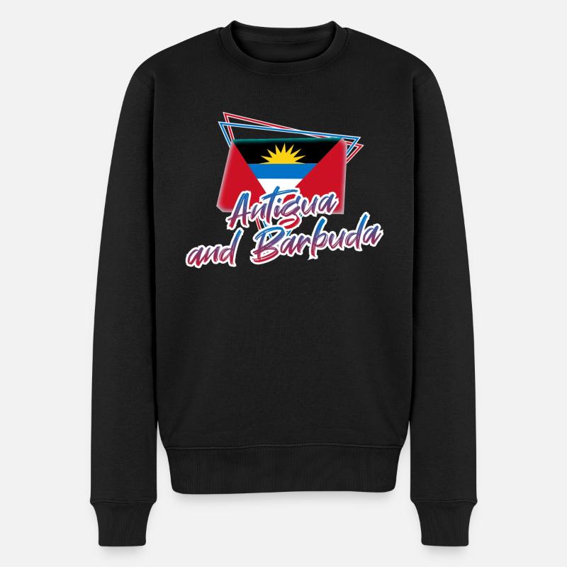 Antigua und Barbuda - Männer Premium Bio Pullover - Schwarz
