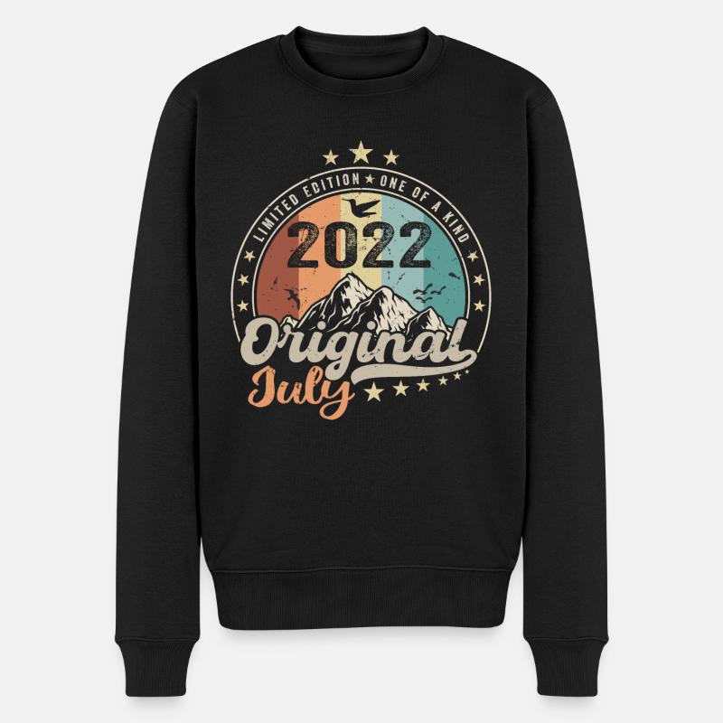 Juli 2022 Jubiläums-Geschenkidee Juli 2022 - Männer Premium Bio Pullover - Schwarz