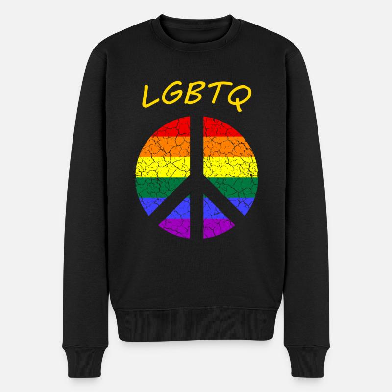 LGBTQ Pride - Männer Premium Bio Pullover - Schwarz
