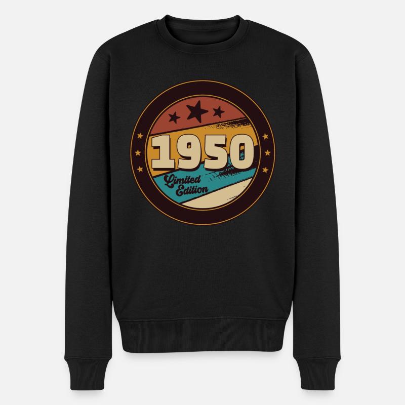 1950 - Männer Premium Bio Pullover - Schwarz