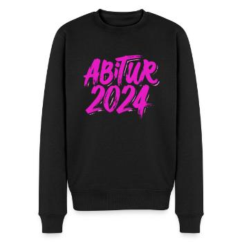 Abitur 2024 Abi Studium Mädchenklasse - Männer Premium Bio Pullover - Schwarz - Vorne - Nico (187cm)