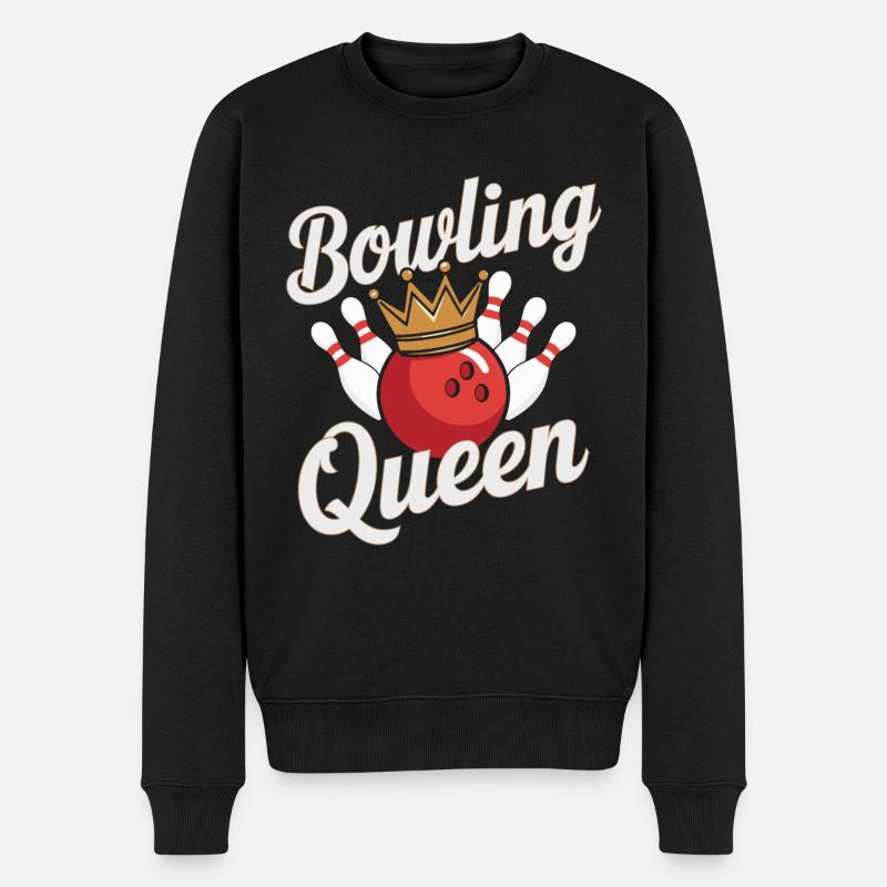 Bowling Queen Bowler - Männer Premium Bio Pullover - Schwarz