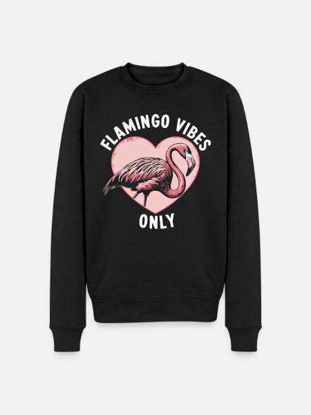 Flamingo - Men's Premium Organic Jumper - black