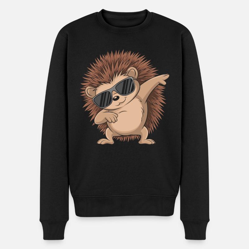 Igel - Männer Premium Bio Pullover - Schwarz