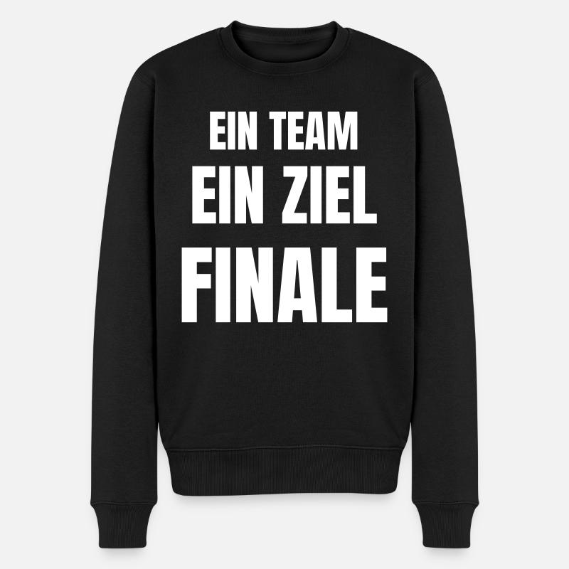 Ein Team, ein Ziel, Finale! - Männer Premium Bio Pullover - Schwarz