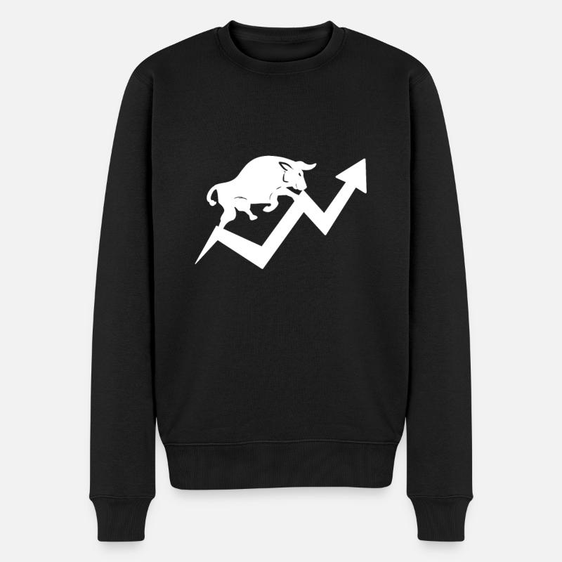 Aktien Markt Bulle Bär Trader Mindset Geschenk - Männer Premium Bio Pullover - Schwarz