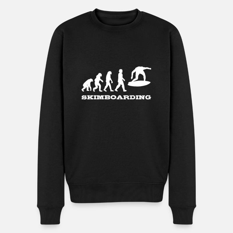 Skimboarding Evolution Skimboard Surfer Cadeau - Pull Premium bio Homme - noir