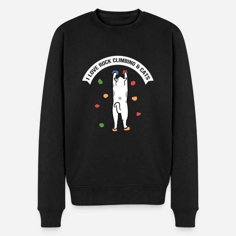 Grimpant chat escalade escalades chats chat - Pull Premium bio Homme - noir