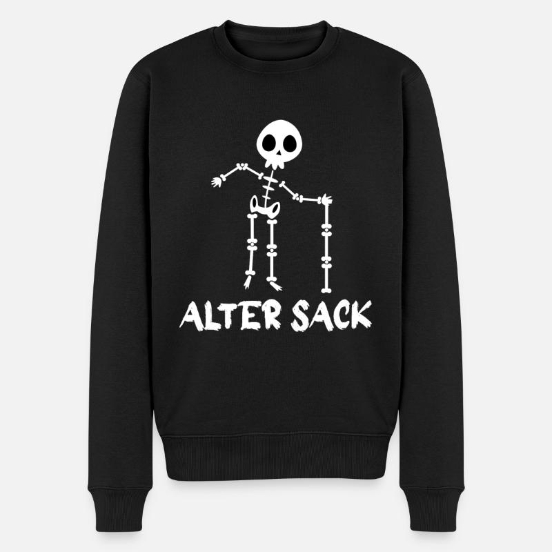 Alter Sack - Männer Premium Bio Pullover - Schwarz