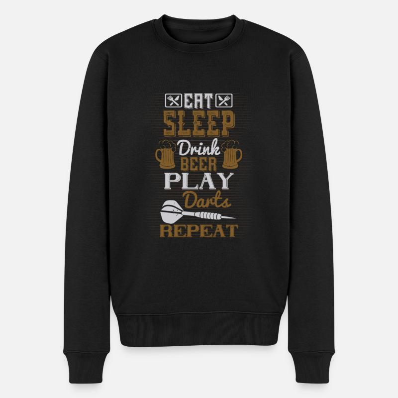 Dart Evolution Darts - Männer Premium Bio Pullover - Schwarz
