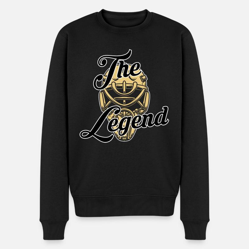Die Legende - Männer Premium Bio Pullover - Schwarz