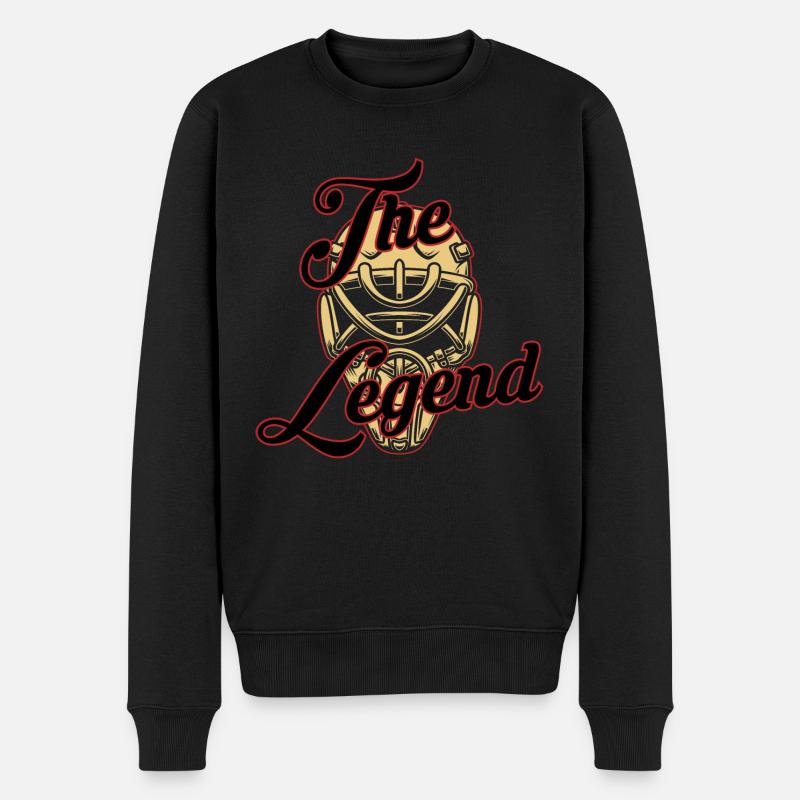 Die Legende - Männer Premium Bio Pullover - Schwarz