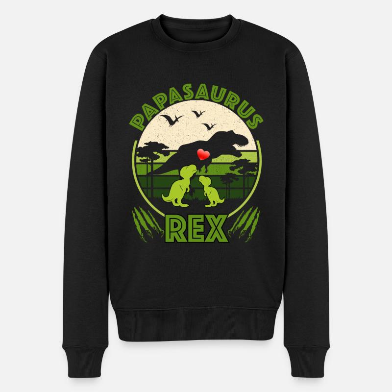 Papasaurus Rex - Pull Premium bio Homme - noir