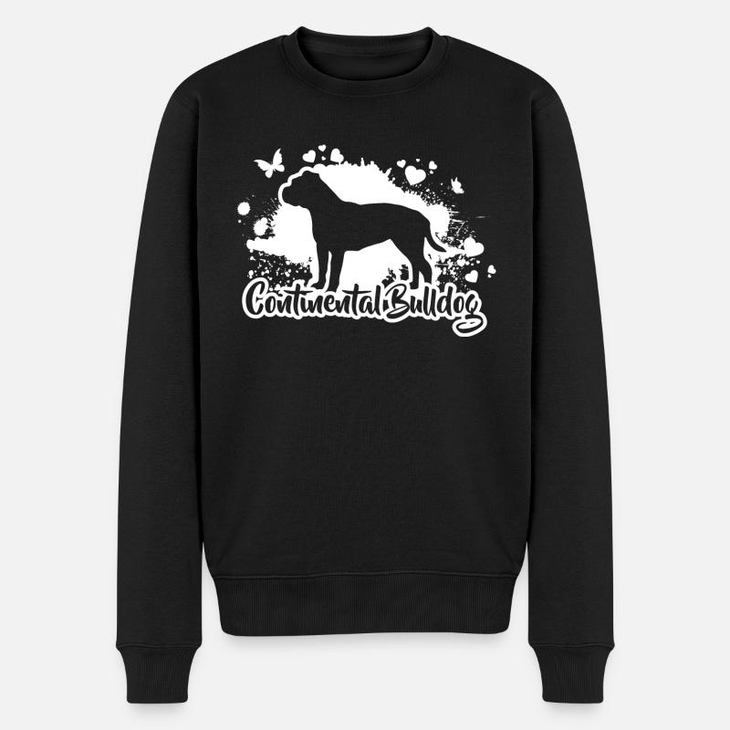 CONTINENTAL BULLDOG Hunde Hund Wilsigns - Männer Premium Bio Pullover - Schwarz