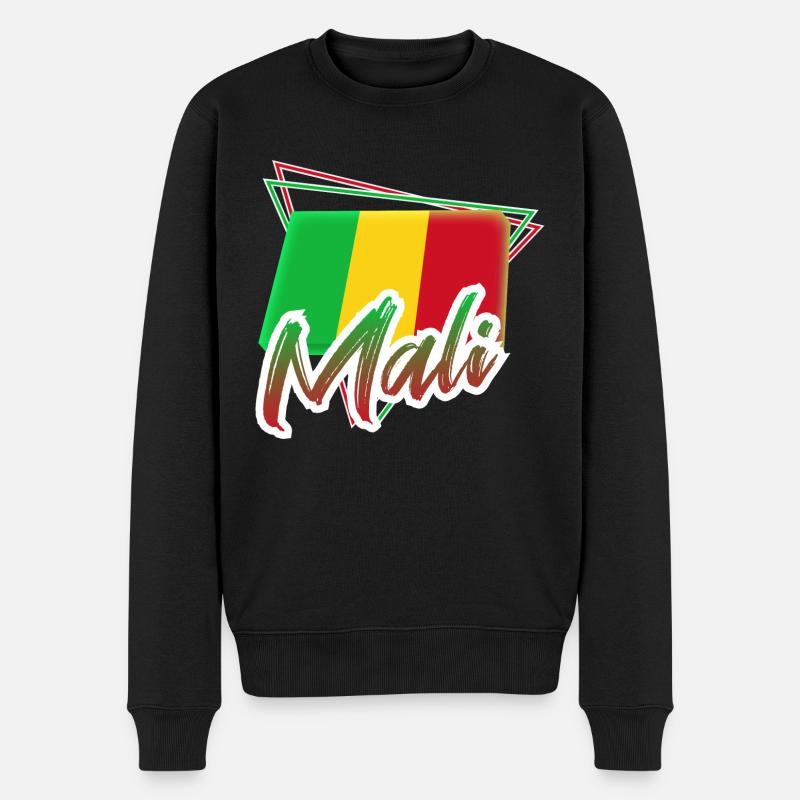 Mali - Männer Premium Bio Pullover - Schwarz
