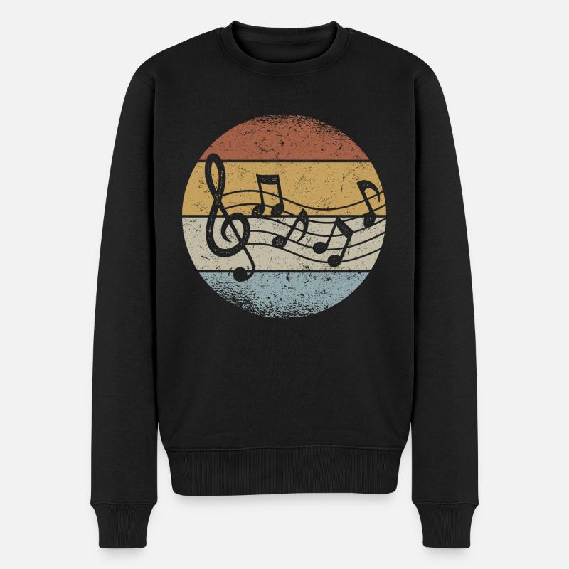 Musique Violon Clef Retro Clef - Pull Premium bio Homme - noir