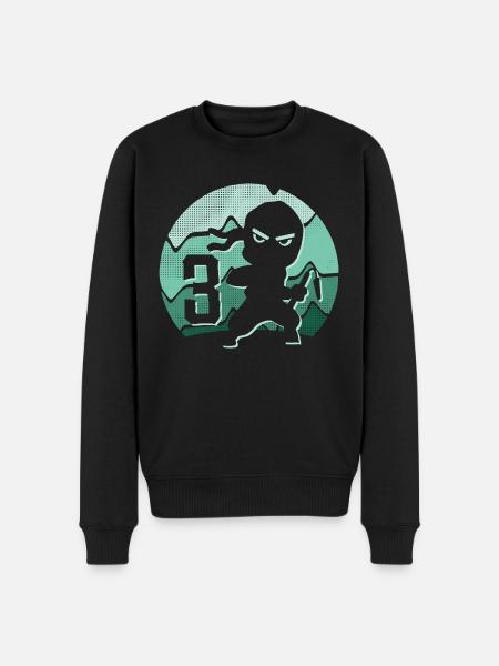 3 års gutt 3-årsdag Kids Ninja - Premium økologisk genser for menn - svart