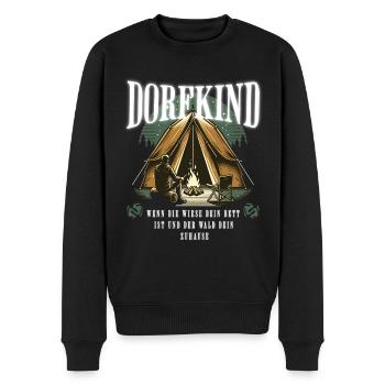 Dorfkind Camping - Männer Premium Bio Pullover - Schwarz - Vorne - Nico (187cm)