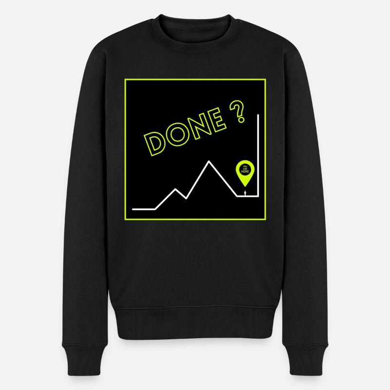 Hiking - Done? - Männer Premium Bio Pullover - Schwarz