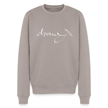 zeichnen Kunst - Männer Premium Bio Pullover - Taupe - Vorne - Nico (187cm)