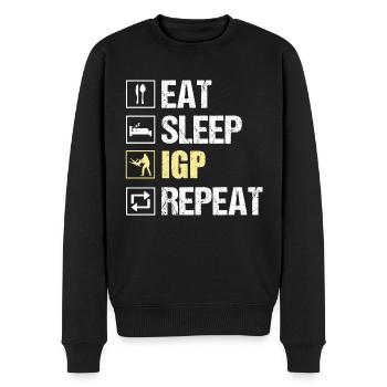 Manger dormir IGP Répéter Le motif de sport canin - Pull Premium bio Homme - noir - Devant - Nico (187cm)